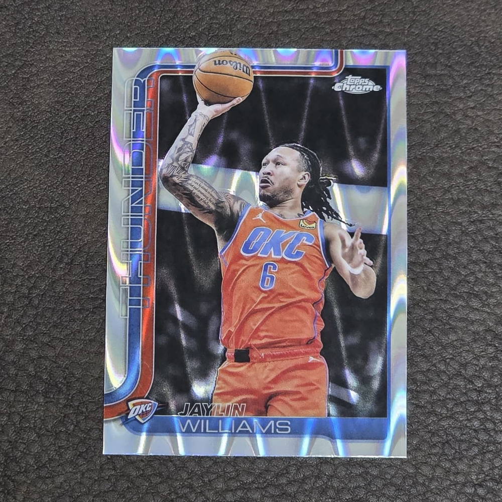 2025–26 Topps Chrome Jaylin Williams #105 Oklahoma City Thunder NM
